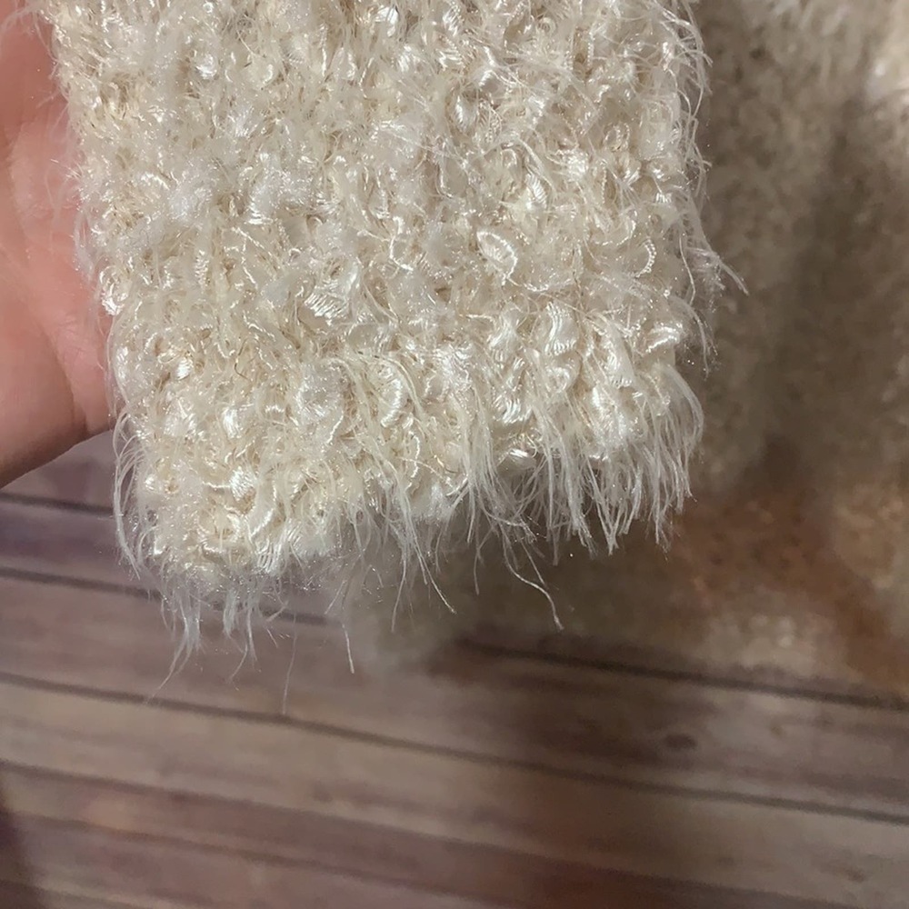 Anthropologie Katsumi Eyelash Soft Ivory Sweater Size Medium SOFT - Picture 3 of 7